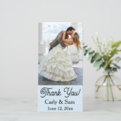 結婚写真の御礼カード サンキューカード (スタンド正面)