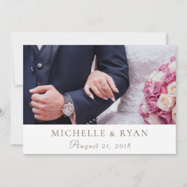 結婚写真の御礼メッセージカード サンキューカード