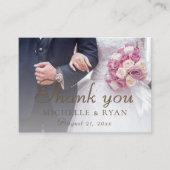 結婚写真の感謝カード エンクロージャーカード (正面)