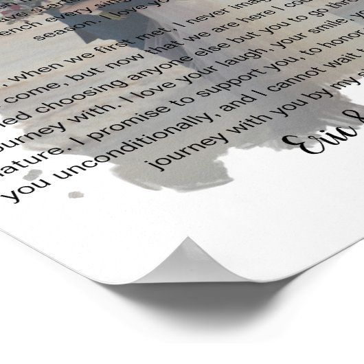 結婚写真の誓い フェードエフェクト ポスター (角)