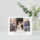 結婚写真コラージュ サンクスカード ポストカード (スタンド正面)