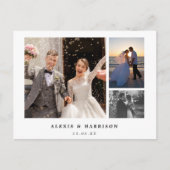 結婚写真コラージュ サンクスカード ポストカード (正面)