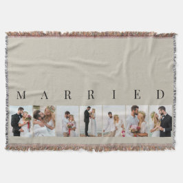 結婚写真コラージュ MARRIED ナチュラル 7枚 スローブランケット