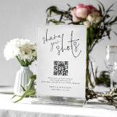 結婚写真サインQRコードで思い出を共有しよう ポスター