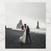 結婚写真メモリー 新婚夫婦の記念品 ワインラベル (シングルラベル)