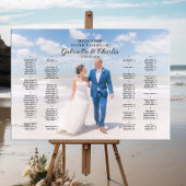 結婚写真モダン付き座席表エレガント キャンバスプリント