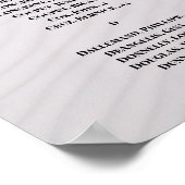 結婚写真モダン付き座席表エレガント ポスター (角)