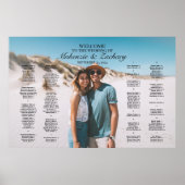 結婚写真モダン付き座席表エレガント ポスター (正面)