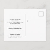 結婚写真ラブ・イズ・ペイシャント 新しい日程を保存 案内ポストカード (裏面)