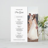 結婚写真価格表テンプレート (スタンド正面)