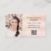 結婚写真家のパンパスグラスQRコード 名刺 (裏面)