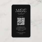 結婚写真家ブラックシルバーシャッモダンター 名刺 (裏面)