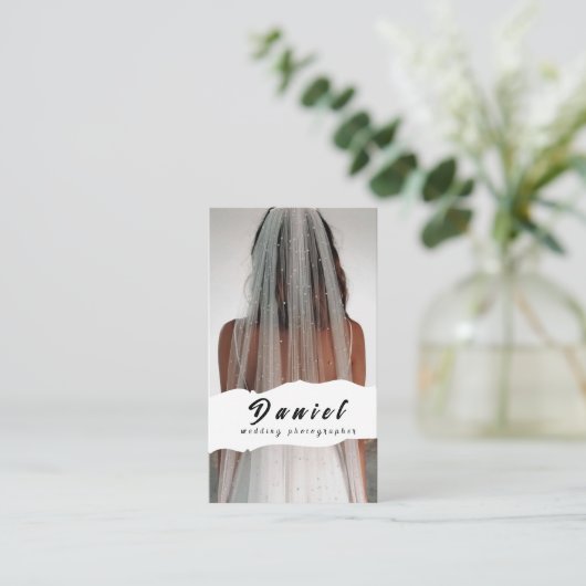 結婚写真家名刺 名刺 (スタンド正面)