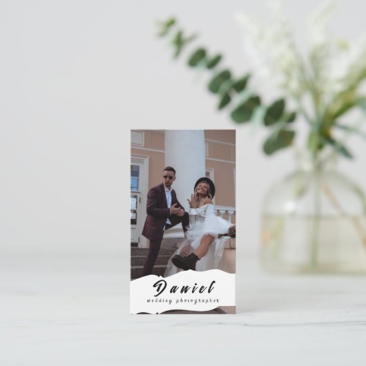 結婚写真家名刺 名刺 (スタンド正面)