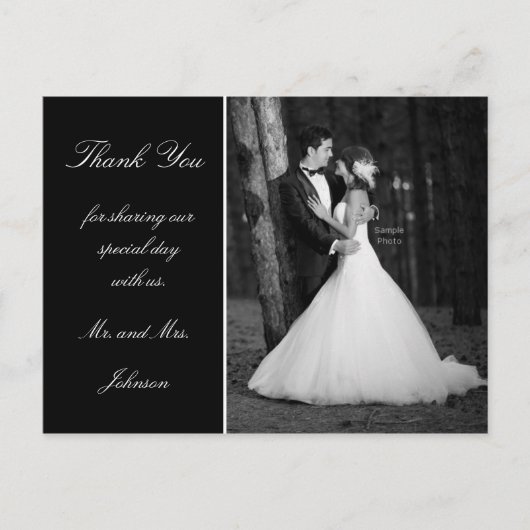 結婚写真感謝してい葉書 ポストカード (正面)