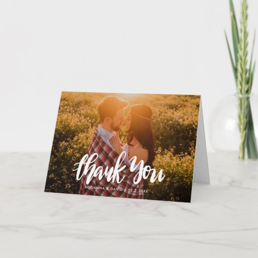 結婚写真感謝の手書き台本 サンキューカード (正面)