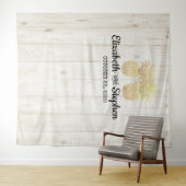 結婚写真撮影用背景ボード ゴールド パイナップル カップル タペストリー (インサイチュ(横))