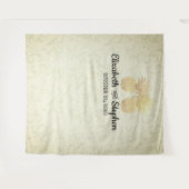 結婚写真撮影用背景ボード モダン ゴールド パイナップル タペストリー (正面(横))