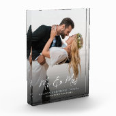 結婚写真 オリジナル Mr. and Mrs. デザイン フォトブロック (左)