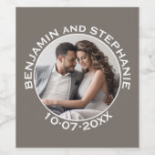 結婚写真 オーダーメイド 名前と年 ワインラベル (シングルラベル)