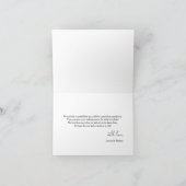 結婚写真 グラデーション書道スクリプト サンキューカード (内部)