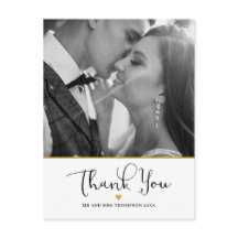 結婚写真 スクリプト Thank You ゴールドハート