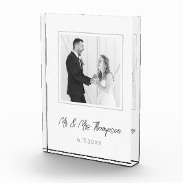 結婚写真 ミスター&ミセス ネーム 日付 記念品 フォトブロック