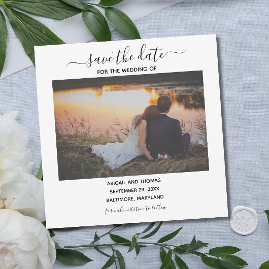 結婚写真 モダンカリグラフィー Save the Date