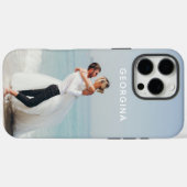結婚写真 名前入り メモリアルギフト Case-Mate iPhoneケース (裏面 (横))