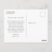 結婚写真 感謝のポストカード ポストカード (裏面)