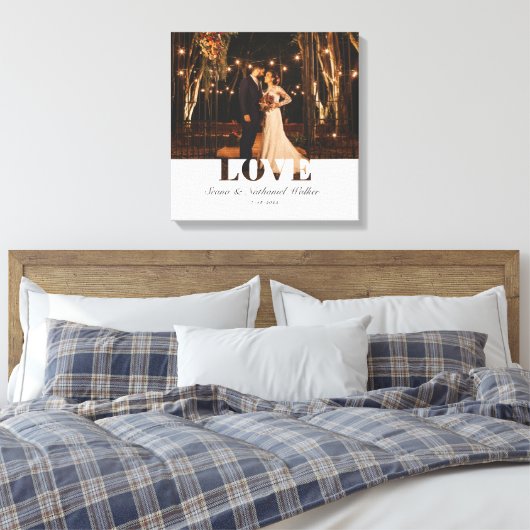 結婚写真 新婚夫婦の記念品 キャンバスプリント (インサイチュ (寝室))