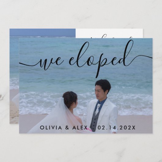 結婚写真 案内状 (正面/裏面)