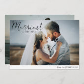 結婚写真 楽しいクリスマス ホリデーカード (正面/裏面)