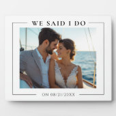 結婚写真 現代の記念品 フォトプラーク (正面)