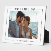 結婚写真 現代の記念品 フォトプラーク (側面)