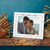 結婚写真 現代の記念品 フォトプラーク (側面)