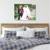 結婚写真　花嫁と花婿　日付と名前を追加 キャンバスプリント (インサイチュ (寝室))