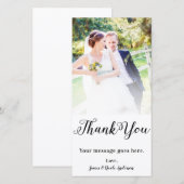 結婚写真 黒 現代風 タイプ 感謝 (正面/裏面)