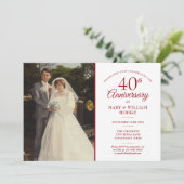 結婚写真 40周年 エレガントルビー 招待状 (スタンド正面)
