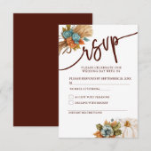 結婚出席返信カード 出欠カード (正面/裏面)