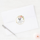 結婚前お披露目ステッカー 編集可能なテキスト ラウンドシール (封筒)