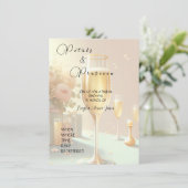 結婚前お披露目パーティーのご案内 エンクロージャーカード (スタンド正面)