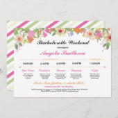 結婚前お披露目パーティー予定表  花嫁お別れパーティースケジュール (正面/裏面)