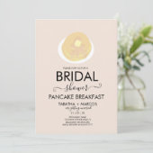 結婚前お披露目パーティー朝食パンケーキランチ招待状 招待状 (スタンド正面)
