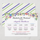 結婚前お披露目パーティー計画 バチェロレッテ パープル プラン 招待状 (正面/裏面)