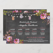 結婚前お披露目パーティー チョークコーラル 予定表 結婚前パーティー (正面/裏面)