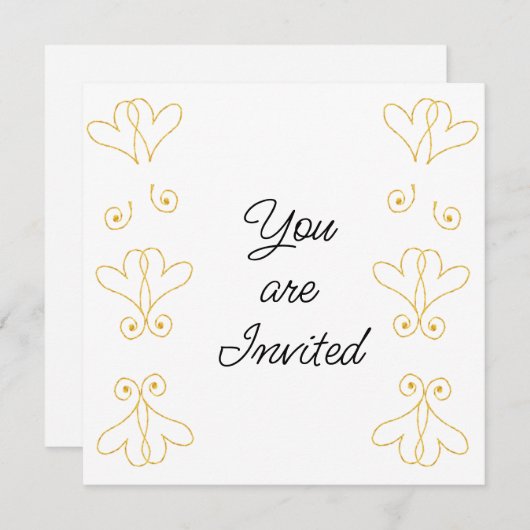 結婚前お披露目会の招待状 招待状 (正面/裏面)