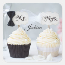 結婚前お披露目 Mr. and Mrs. ステッカー