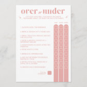 結婚前お祝いゲーム - オーバー・オア・アンダー プログラム (正面)