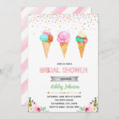 結婚前お茶会 アイスクリームの招待状 招待状 (正面/裏面)